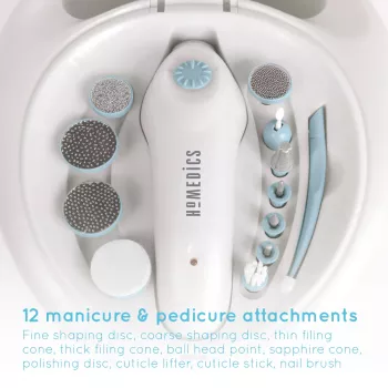 Zestaw do manicure i pedicure HoMedics MAN-3023A-EU 2 głowice z tworzywa sztucznego niebieski biały
