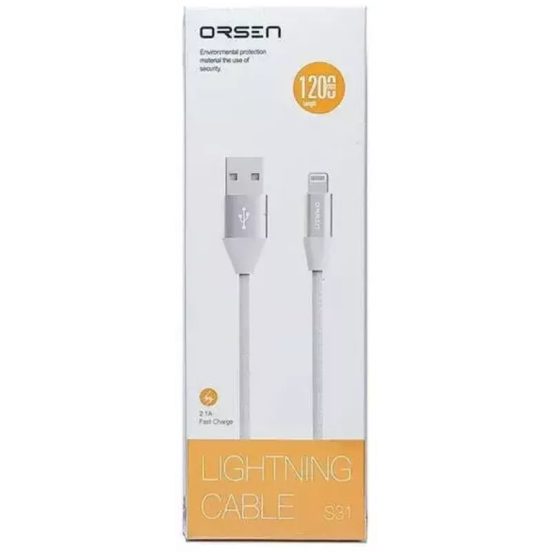 Kabel danych Micro USB Orsen S32 2.1A 1.2 m szary