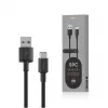 Kabel USB-A – USB-C Orsen S9C 1 m, 2,1 A, czarny