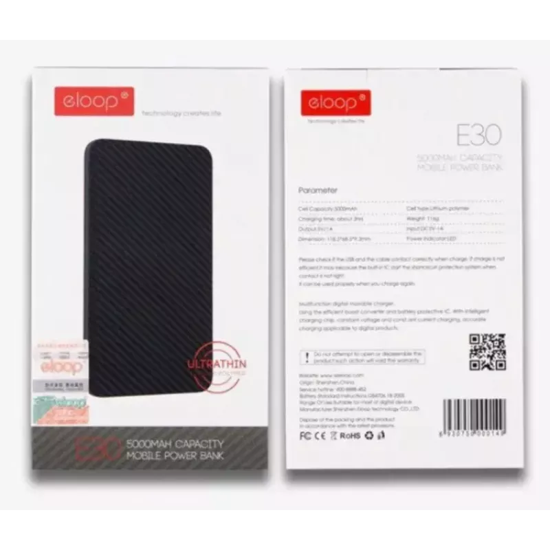 Przenośny powerbank Eloop E30 5000mAh