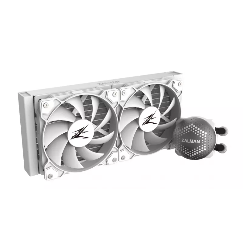 Zalman ALPHA24 biały Chłodzenie cieczą CPU 240mm chłodnica 2 wentylatory 120 mm ARGB pompa dwuprocesorowa All-in-one chłodzenie cieczą 12 cm