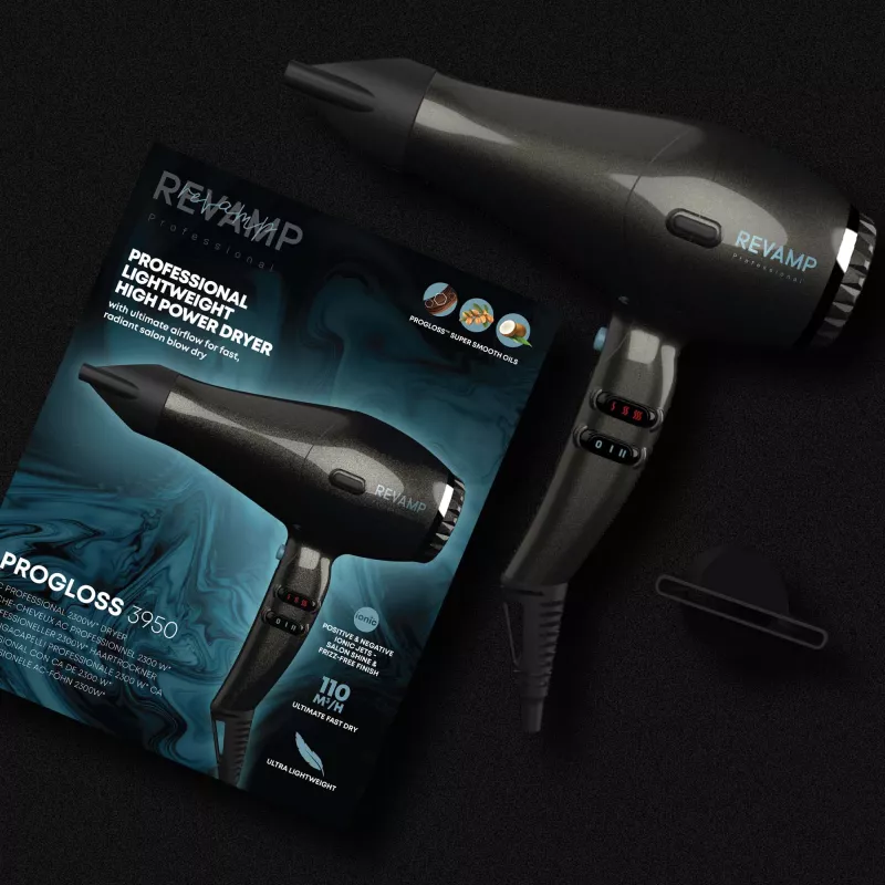Suszarka do włosów Revamp Progloss 3950 2300 W Czarny