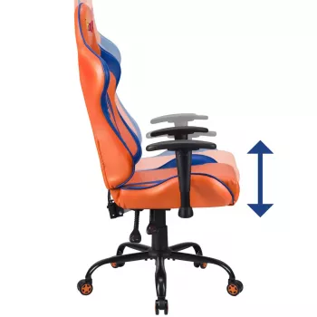 Fotel gamingowy PC Subsonic DBZ Tapicerowane siedzisko Szary Pomarańczowy 125 kg