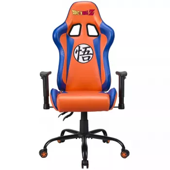Fotel gamingowy PC Subsonic DBZ Tapicerowane siedzisko Szary Pomarańczowy 125 kg