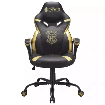 Fotel gamingowy PC Subsonic Junior Hogwarts Tapicerowane siedzisko z wyściółką Czarny Żółty