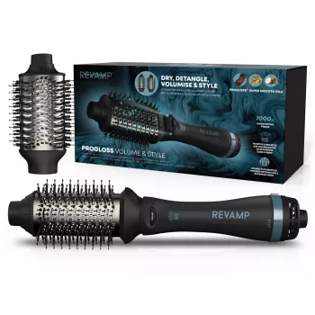 Revamp Progloss Volume & Style Hot Brush Style Hot Air Brush Ciepła Czarna 1000 W 3 m