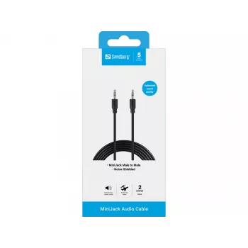 Kabel MiniJack M-M Sandberg 501-24 2m