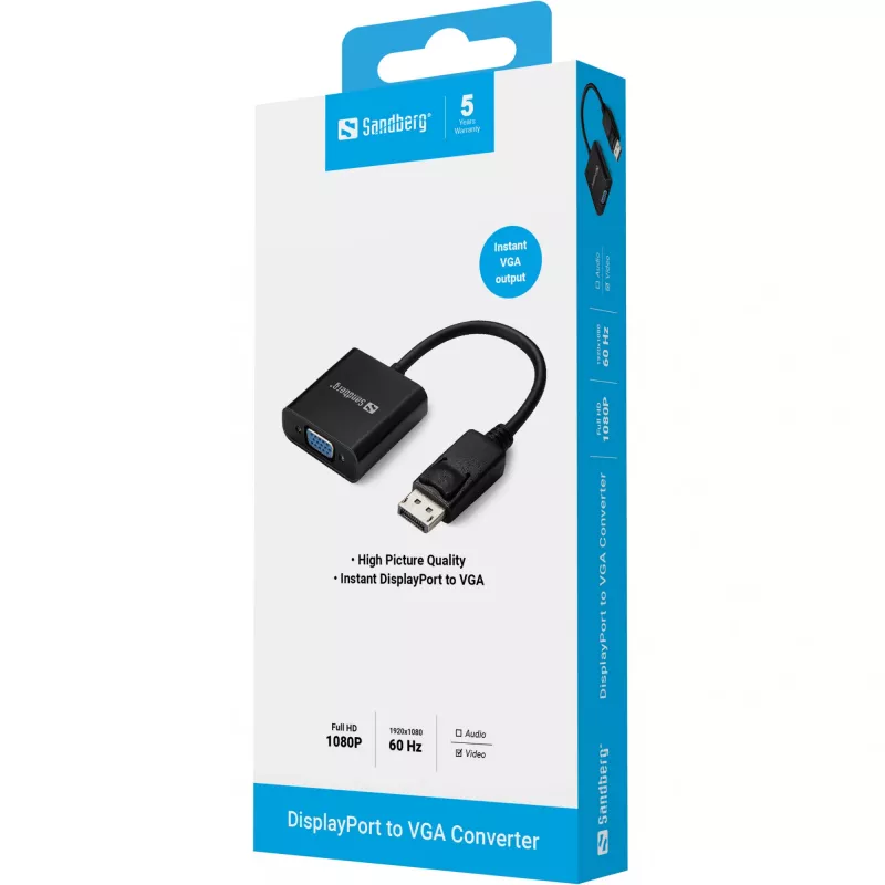 Adapter DisplayPort do VGA Sandberg