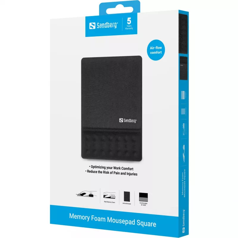 Podkładka pod mysz Sandberg Memory Foam myszpad Square