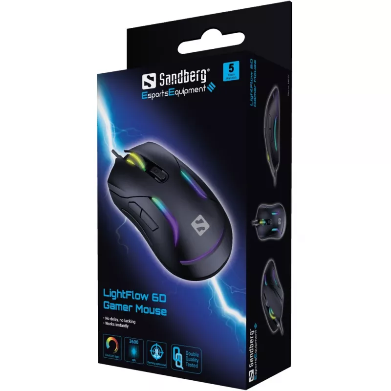 Mysz Sandberg LightFlow 6D USB Type-A