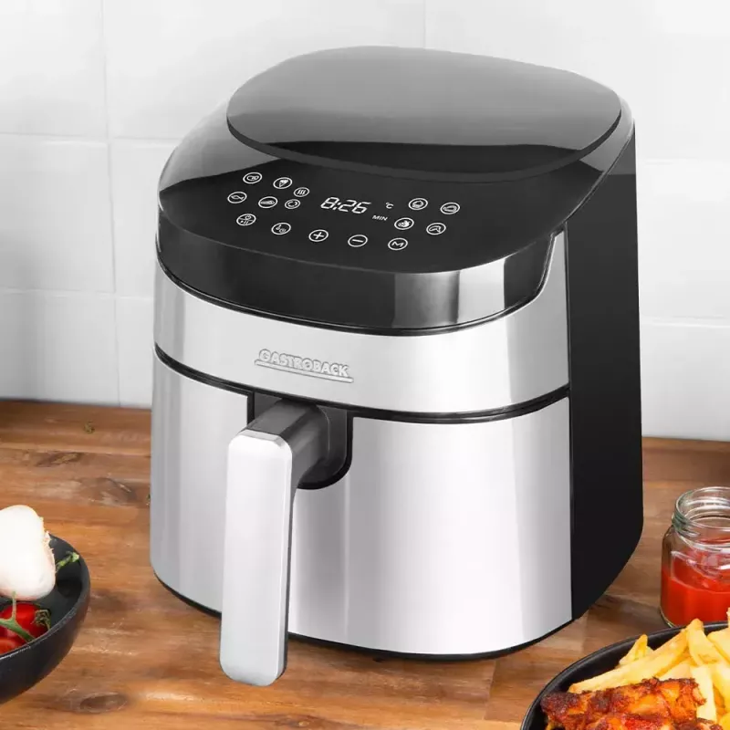 Gorąca frytkownica powietrzna Gastroback Design Air Pro 3.7 L 1300 W Czarna Stal nierdzewna
