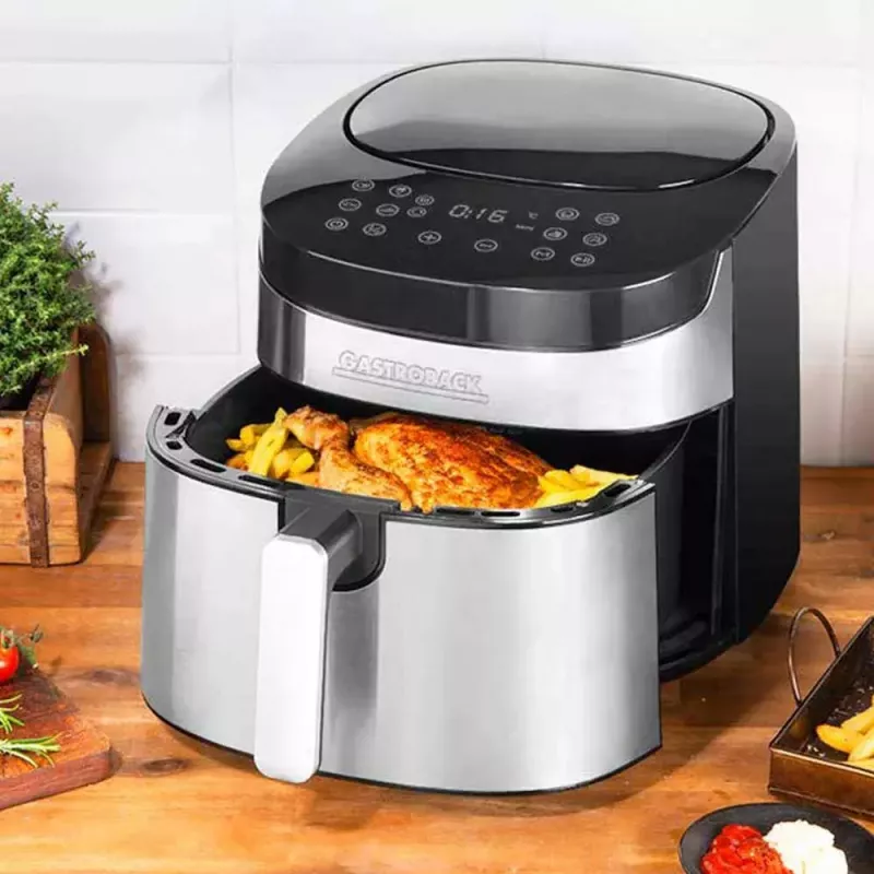Frytkownica beztłuszczowa Gastroback Design Air Pro XXL 6,5 L 1600 W czarna stal nierdzewna