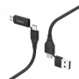 Hama 00201537 kabel USB USB 2.0 1,5 m USB A/USB C USB C/Micro-USB B Czarny