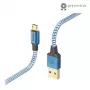 Kabel USB Hama Reflective USB 2.0 1,5 m USB A Micro-USB B Niebieski
