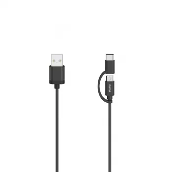 Hama 00200616 Kabel USB USB 2.0 0,75 m USB A USB C/Micro-USB A Czarny