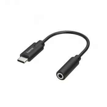 Kabel do telefonu komórkowego Hama 00205282 Czarny USB C 3,5 mm