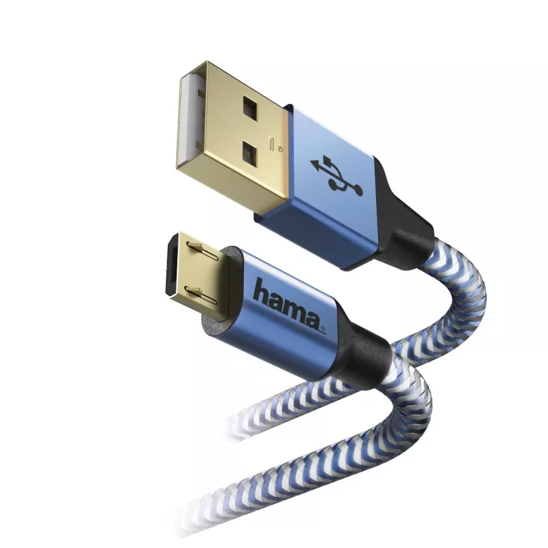 Kabel USB Hama 00178289 USB 2.0 1,5 m USB A Micro-USB B niebieski