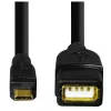 Hama 173892 kabel USB USB 2.0 0,15 m Micro-USB B USB A Czarny