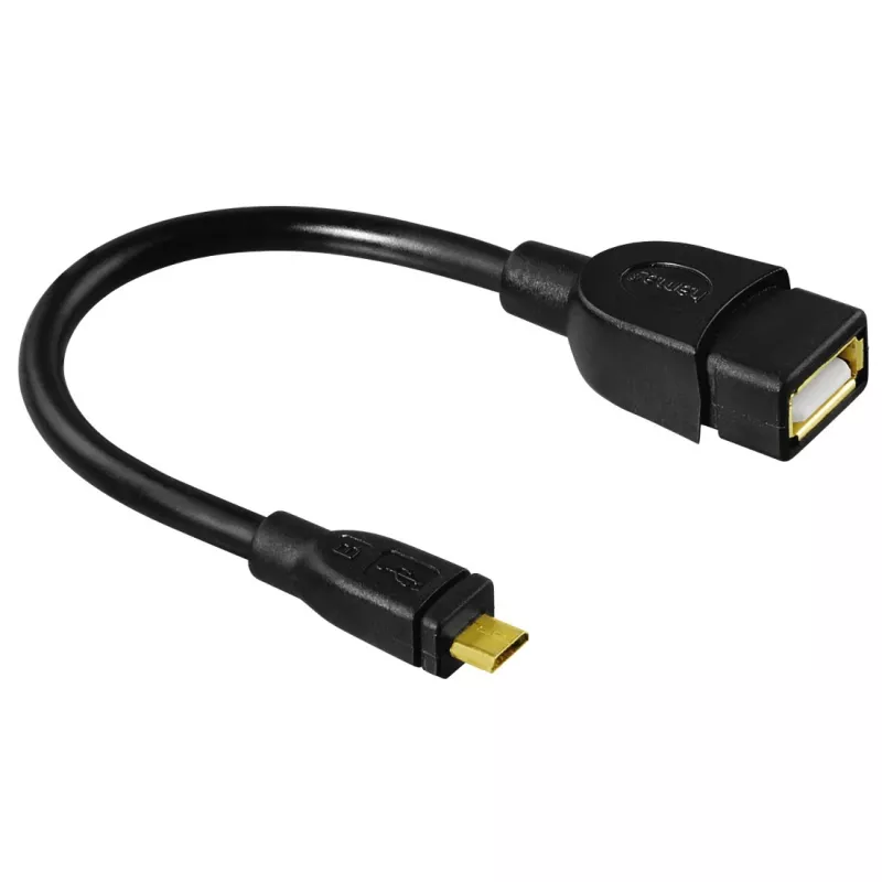 Hama 173892 kabel USB USB 2.0 0,15 m Micro-USB B USB A Czarny