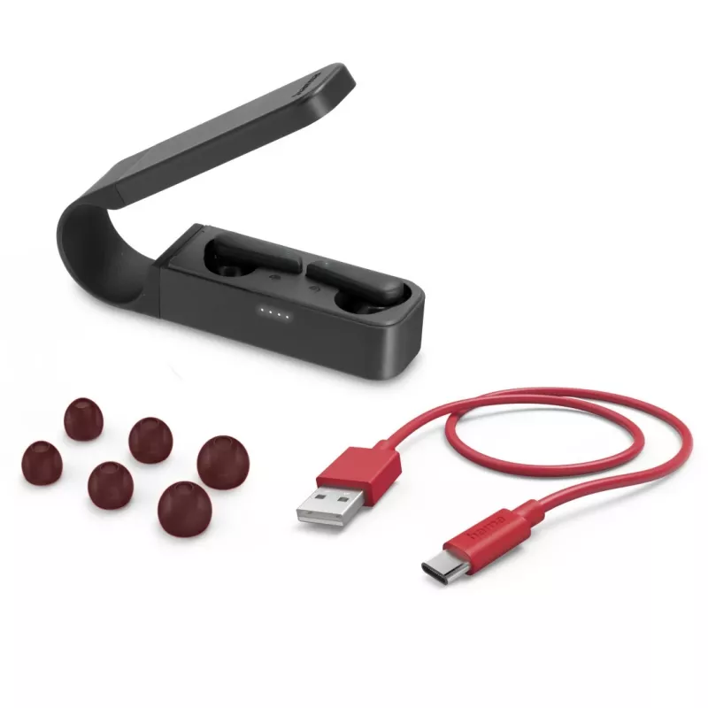 Hama Spirit Pocket Headset True Wireless Stereo (TWS) In-ear Calls/Music Bluetooth Czarny
