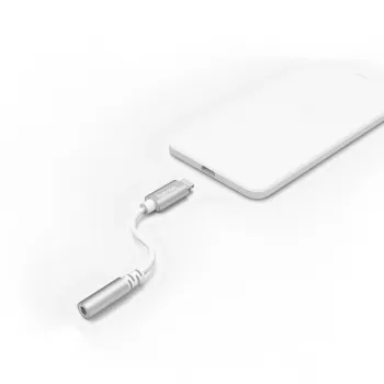 Hama 00187210 adapter audio Lightning – 3,5 mm, biały