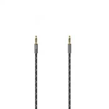 Kabel audio Hama 00205129 0,75 m 3,5 mm Czarny, Szary