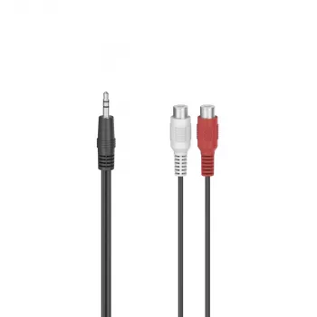 Kabel audio Hama 00205185 0,1 m 2 x RCA 3,5 mm czarny