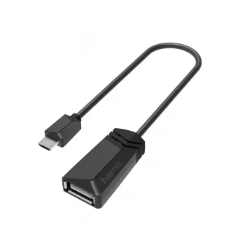 Hama 00200308 adapter złącza złącza Micro-USB USB Typu-A Czarny