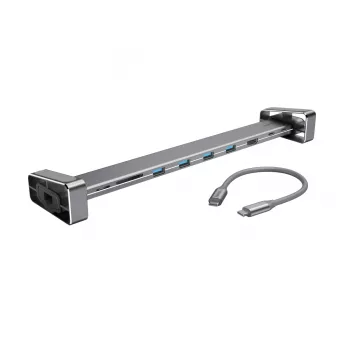 Hama 00200103 stacja dokująca/replikator portów do laptopa USB 3.2 Gen 1 (3.1 Gen 1) Type-C Szary