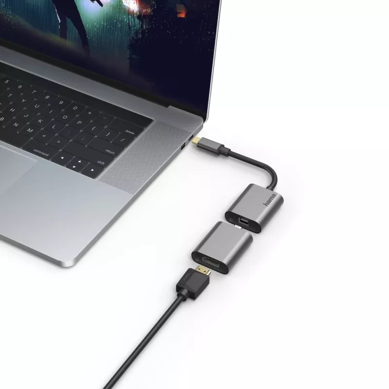 Hama 00200306 Adapter graficzny USB 4096 x 2160 pikseli Szary