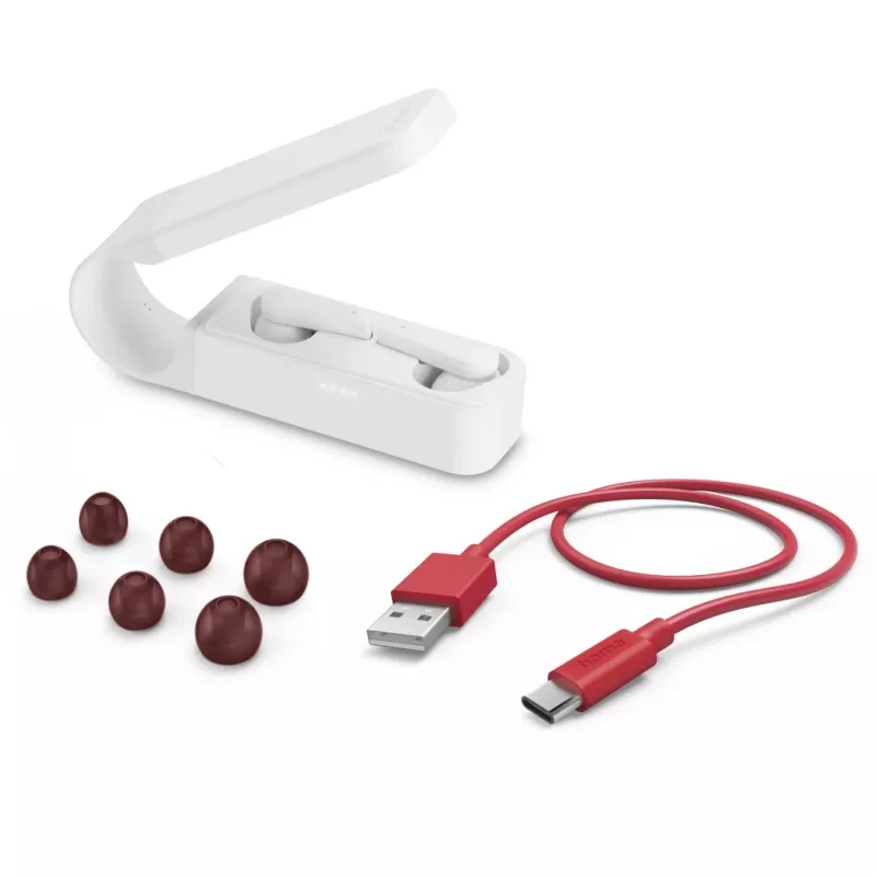Hama Spirit Pocket Headset True Wireless Stereo (TWS) In-ear Calls/Music Bluetooth biały