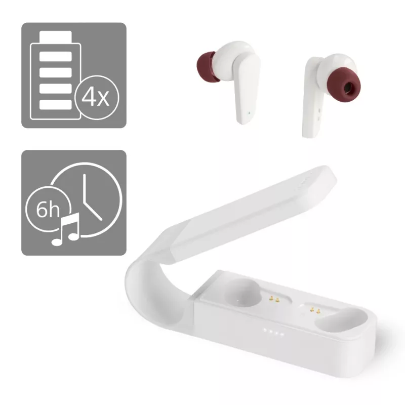Hama Spirit Pocket Headset True Wireless Stereo (TWS) In-ear Calls/Music Bluetooth biały