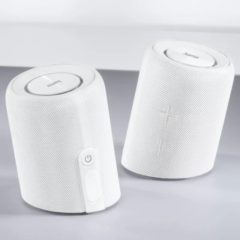 Hama Twin 3.0 Stereo przenośny głośnik Biały 30 W