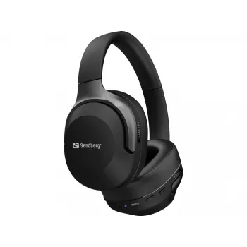 Sandberg Wireless Travel Headset ANC+ENC, bezprzewodowy, połączenia/muzyka, 228 g, zestaw słuchawkowy, czarny