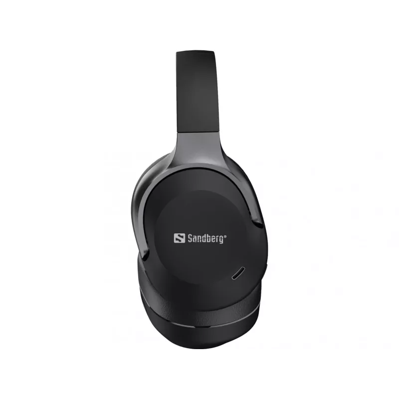 Sandberg Wireless Travel Headset ANC+ENC, bezprzewodowy, połączenia/muzyka, 228 g, zestaw słuchawkowy, czarny