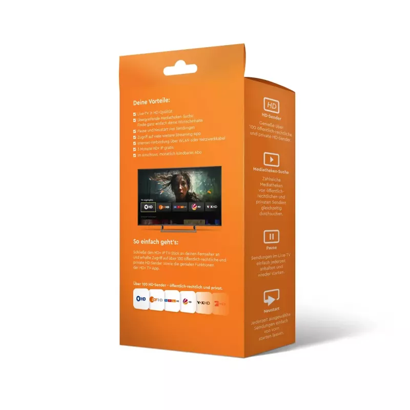 Klucz sprzętowy HD+ Smart TV HDMI 4K Ultra HD Android Czarny 32 GB