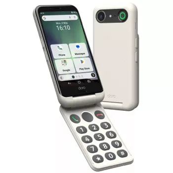 Smartfon Doro Aurora A20 4.5 cala 4 GB 64 GB Czarny Biały