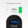 Ładowarka samochodowa SBS Mobile TECR2USB24AFAST — Automatyczna ładowarka USB, zasilanie z gniazda zapalniczki, uniwersalna, czarna
