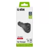 Ładowarka samochodowa SBS Mobile TECRPD25W — do gniazda zapalniczki, 12–24V, 1×USB-A, 1×USB-C, szybkie ładowanie, czarna