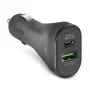 Ładowarka samochodowa SBS Mobile TECRPD25W — do gniazda zapalniczki, 12–24V, 1×USB-A, 1×USB-C, szybkie ładowanie, czarna