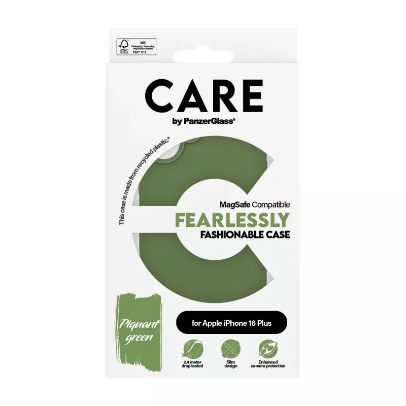 PanzerGlass CARE™ by ® Case zielony z MagSafe iPhone 16 Plus