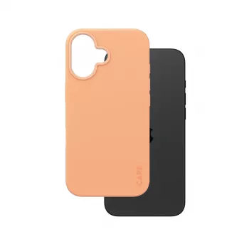 PanzerGlass CARE by ® modne etui Peachy z MagSafe iPhone 16 Transparentny