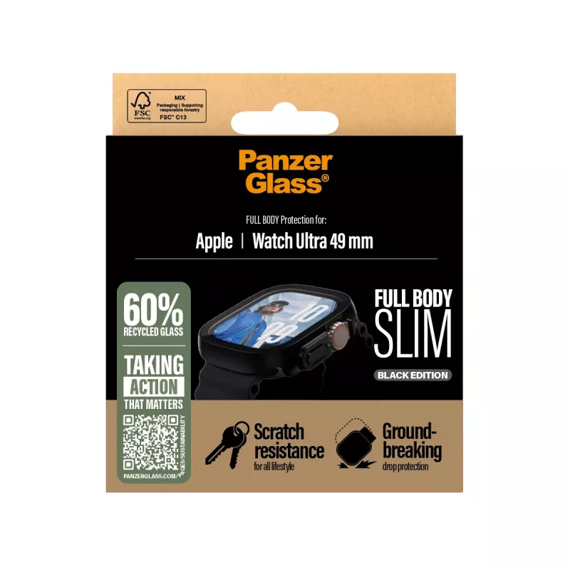 PanzerGlass ® Case Full Body cienki Czarny Apple Watch Ultra 3 | Ultra 2 | Ultra | 49mm