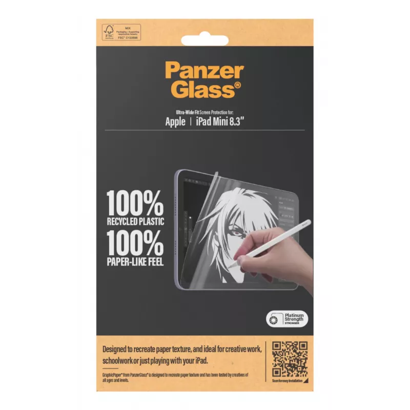 PanzerGlass ® GraphicPaper® Ochrona ekranu iPad Mini 8.3'' (2021, 2024) | Ultra-Wide Fit