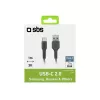 Kabel USB SBS Mobile TECABLETYC1KPOS — USB A na USB C, USB 2.0, 1 m, czarny