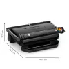 Grill kontaktowy Tefal Optigrill+ XL GC727810 2000W, prostokątny, regulowany termostat, czarny, 445×365×175mm