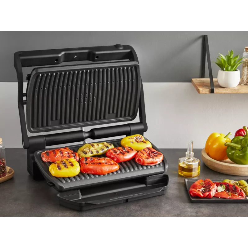 Grill kontaktowy Tefal Optigrill+ XL GC727810 2000W, prostokątny, regulowany termostat, czarny, 445×365×175mm