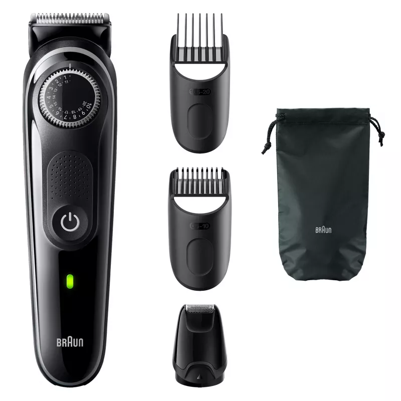 Braun BeardTrimmer 3 Trymer do Brody 3 BT3440, Zmywalny, Zasilany bateriami, Czarny