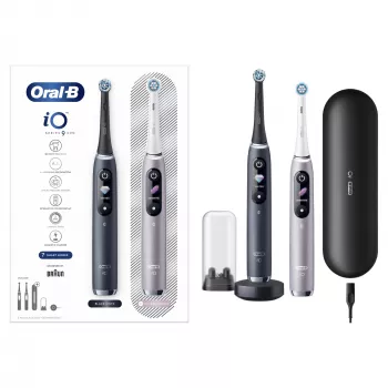 Obrotowo-oscylacyjna szczoteczka do zębów Oral-B iO 80363731 Czarny Srebrny Dorośli Pielęgnacja dziąseł Wrażliwy Wybielanie