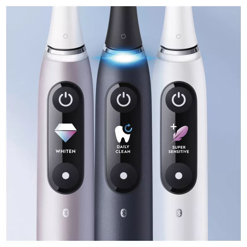 Obrotowo-oscylacyjna szczoteczka do zębów Oral-B iO 80363731 Czarny Srebrny Dorośli Pielęgnacja dziąseł Wrażliwy Wybielanie